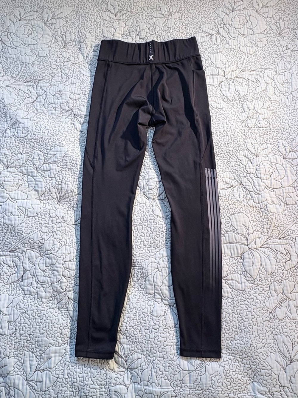 Savage X Fenty Sport High-Waist Pocket Leggings Black Logo Size L (12-14) 💚 - Picture 3 of 11